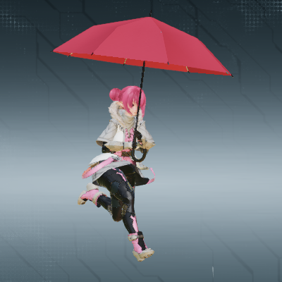 Mo「移動：傘をさす」