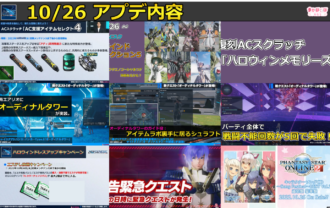 【PSO2NGS】10月26日アプデ内容まとめ