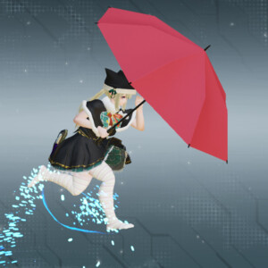 Mo「ダッシュ：傘をさす」